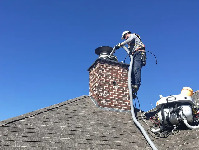 Dedicated Buckeye Chimney Sweep team member cleaning a chimney in Buckeye, AZ