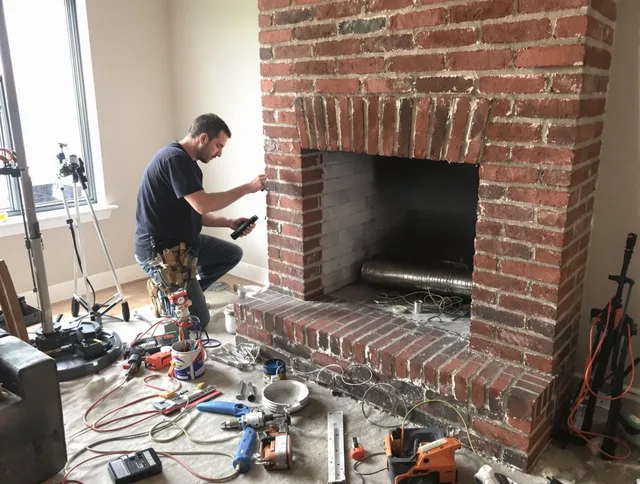 Buckeye Chimney Sweep specialist finalizing chimney liner service in Buckeye, AZ