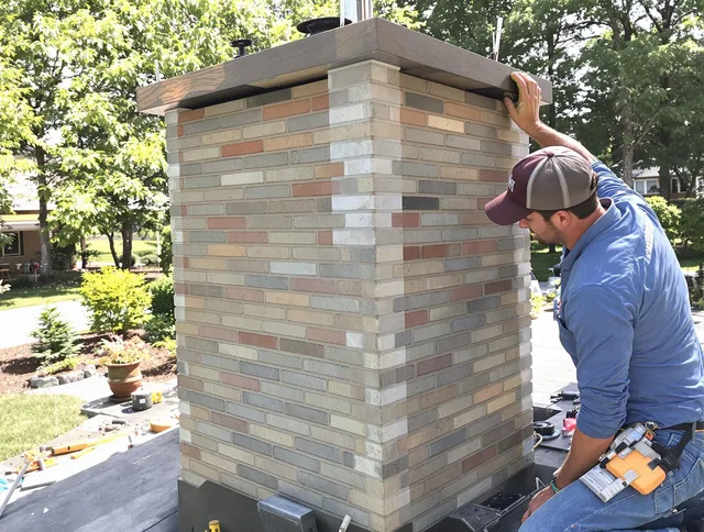 Buckeye Chimney Sweep completing a modern chimney remodel in Buckeye, AZ