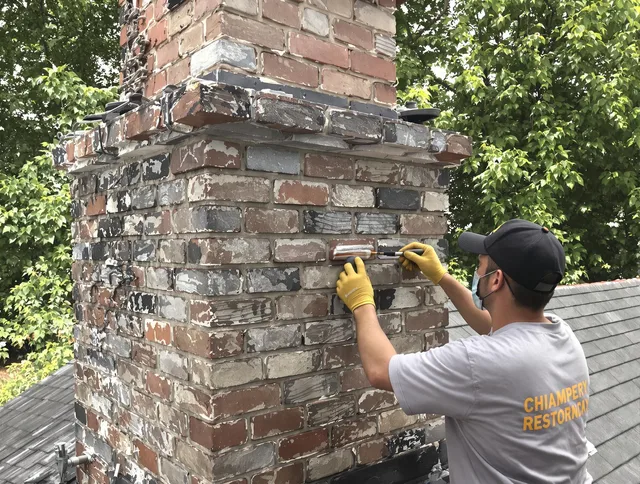 In-progress chimney restoration by Buckeye Chimney Sweep in Buckeye, AZ
