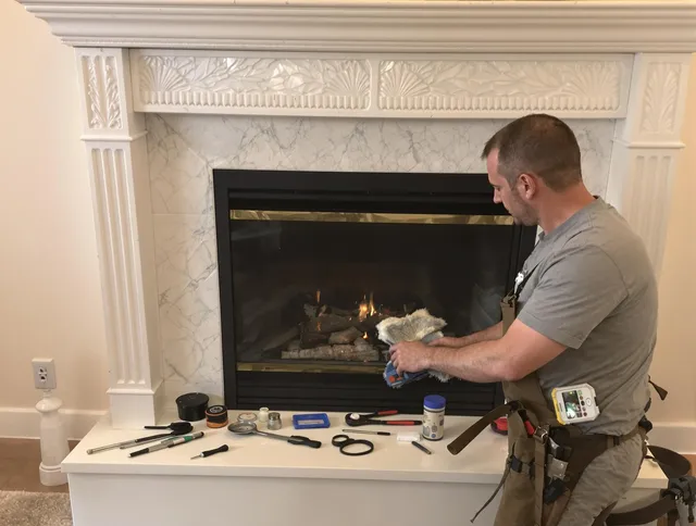 Buckeye Chimney Sweep performing fireplace maintenance in Buckeye, AZ