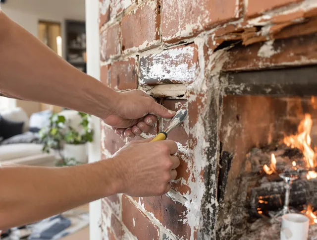 Routine fireplace repair by Buckeye Chimney Sweep in Buckeye, AZ